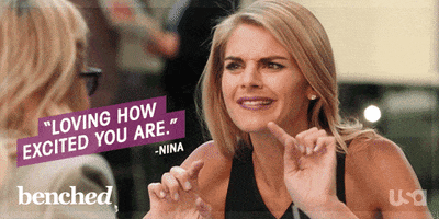eliza coupe nina whitley GIF by Benched