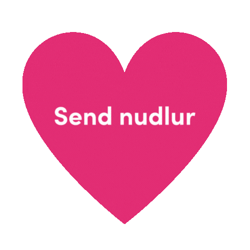 Graphic Design Hjarta Sticker by Nudlavirkið