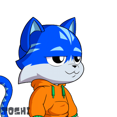 Cat Here You Go Sticker by Toshithecat