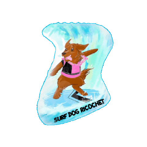 Surf Dog Ricochet Sticker