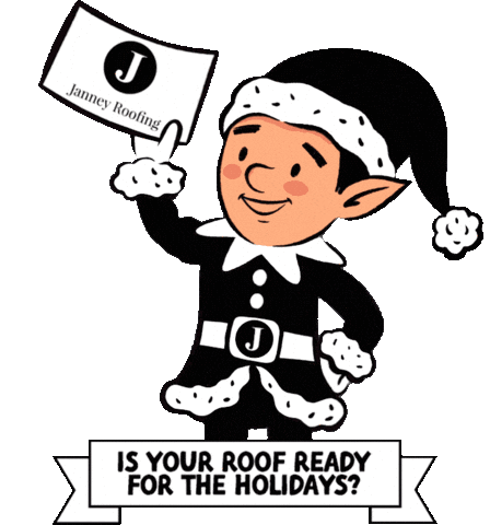 Christmas Elf Sticker by Janney Roofing