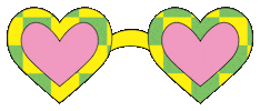 Glasses Checkers Sticker