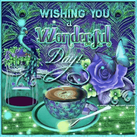 Wonderful Day Peacocks GIF
