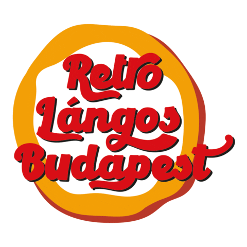 Retro Lángos Budapest Sticker