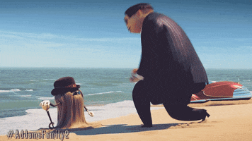Friends Beach GIF by The Addams Family