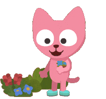 Cat Flowers Sticker by Studycat language learning for kids