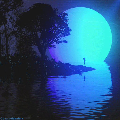Glow Blue Moon GIF by dualvoidanima
