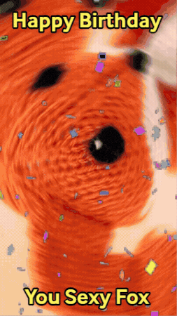 Happy Birthday Fox GIF by TeaCosyFolk