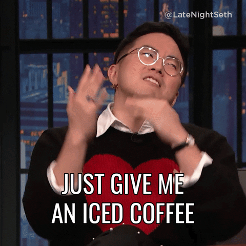 Iced Coffee Omg GIF by Late Night with Seth Meyers