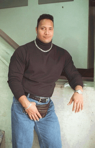 The Rock with a Fanny Pack