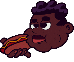 Hungry Hot Dog Sticker by Bryson Williams
