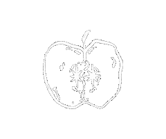 Stars Apple Sticker