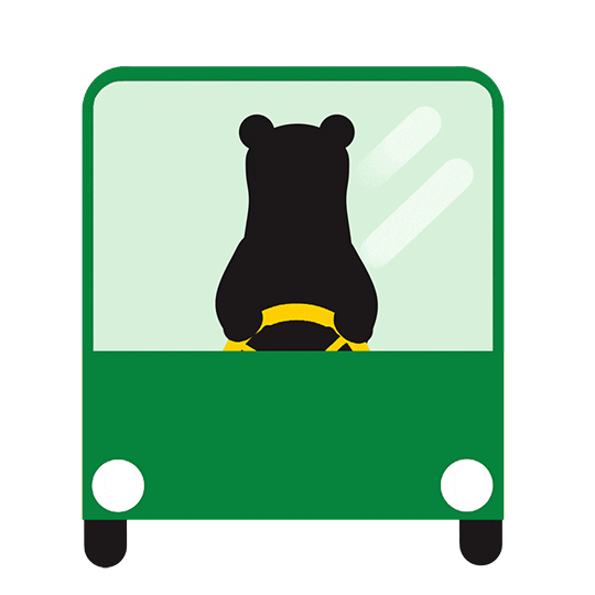 Bear Bus Sticker by Visitpori