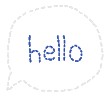 Bubble Hello Sticker