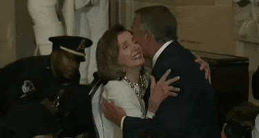 Nancy Pelosi Kiss GIF by GIPHY News
