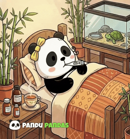 Sick Panda GIF by Pandu Pandas