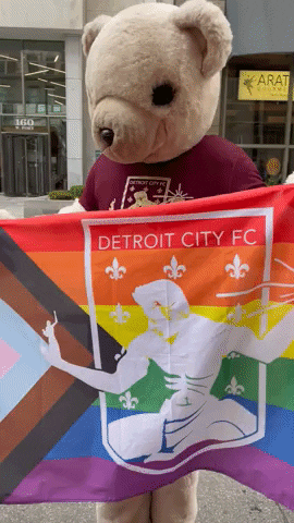Pride Mascot GIF by Detroit City FC