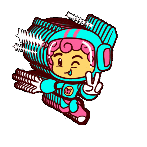 Spacy Sticker by Waffle Up