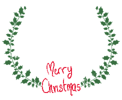 Merry Christmas Frame Sticker