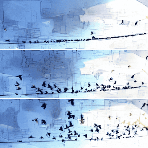 Birds Styletransfer GIF by Hello Moth