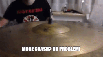 rafakozowicz rock band crash drums GIF