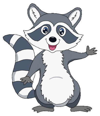 Raccoon Sticker by SpaceDot