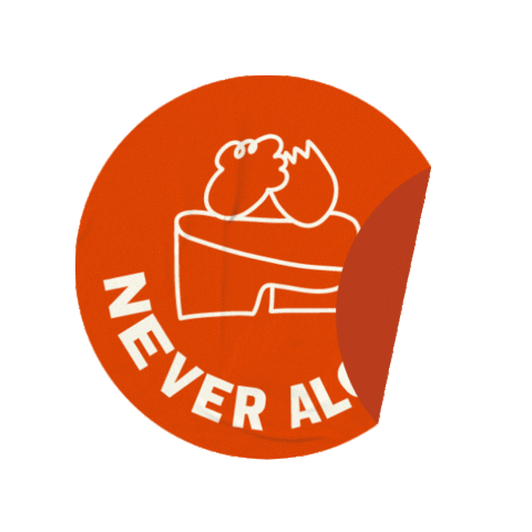 Happy Never Alone Sticker by Pair of Thieves