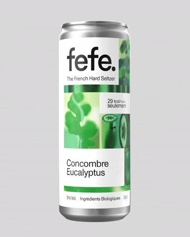 drinkfefe hard seltzer fefe fefe concombre concombre eucalyptus GIF