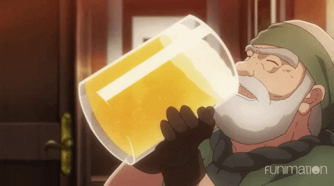 drinking beer animated gif