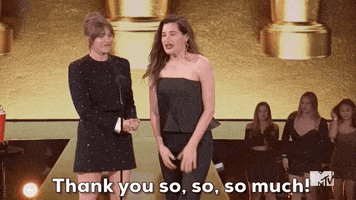 Thank You So Much GIF by MTV Movie & TV Awards