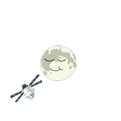 Space Moon Sticker by Brent Noll