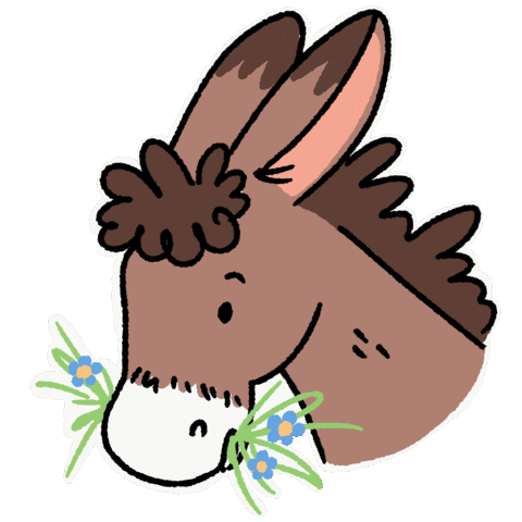 Spring Donkey Sticker