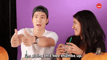 Pumpkin Spice Thumbs Up GIF by BuzzFeed