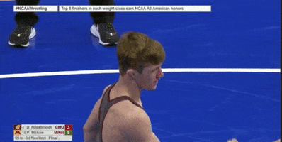 Wrestling Pointing GIF by NCAA Championships