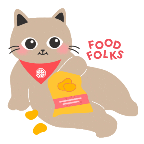 Hungry Cat Sticker by Lau Pa Sat