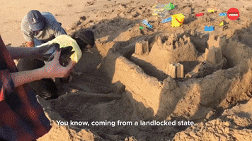 Sand Castle Beach GIF by BuzzFeed