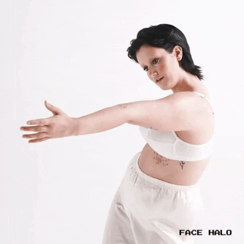 facehalo dance dancing face makeup GIF