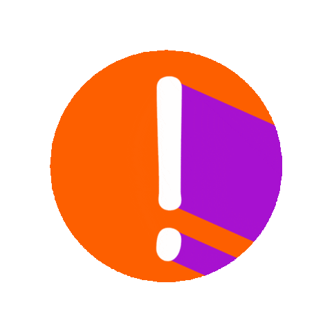 Orange Warning Sticker for iOS & Android | GIPHY