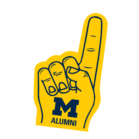 University Of Michigan Foam Finger Sticker by Alumni Association of the University of Michigan