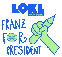 Franz Franzbrötchen Sticker by LOKL Hamburg