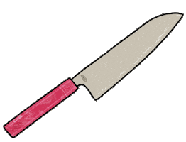 Knife Sakura Sticker