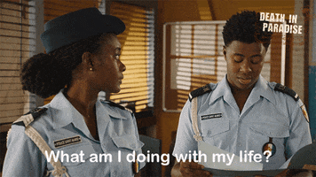 What Am I Doing With My Life Dip GIF by Death In Paradise