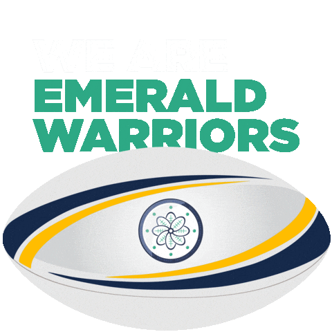 Rugby Saffron Sticker by Emerald Warriors RFC